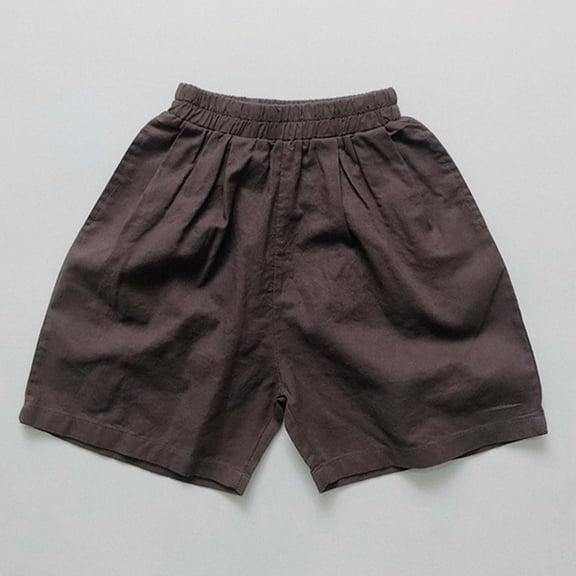 Boys Shorts Grey Elastic Waist Drawstring Jogger Boy Summer Clothes 2-3 Years Boy Clothes