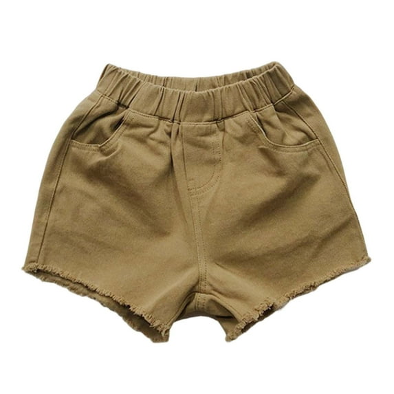 Boys' Shorts Khaki Drawstring Elastic Waist Jogger Summer Clothes Kid Clothes 3-4 Years