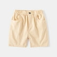 thumbnail image 1 of Boys' Shorts Khaki Elastic Waist Drawstring Jogger Boy Summer Beach Shorts 4-5 Years, 1 of 5