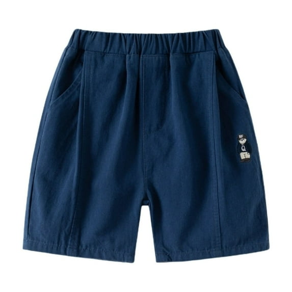 Boys Shorts Kids Sport Solid Spring Summer Polyester Casual Shorts Fashion Toddler Boy Pants Navy 18 Months-24 Months