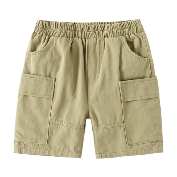 Boys Shorts Light Green Cargo Shorts Elastic Waist Casual Boys Summer Clothes Boys Shorts Size 1-2 Years
