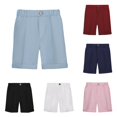 thumbnail image 1 of Boys Shorts Loose Fit Casual Breathable Solid Color Pleated Shorts Outdoor wear, 1 of 3