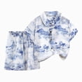 thumbnail image 1 of Boys' Shorts Set Summer Outfits 6-12 Months 12-24 Months 2T 3T 4T 5T 6T 7T Children Texture Short Sleeve T Shirts and Shorts Sets 7-8 Years, 1 of 5