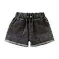 thumbnail image 1 of Boys Shorts Size 10-12 Jeans Girl's Bow Embroidered Ripped Denim Shorts Elastic High Waisted Raw Hem Jean Shorts Gingham Shorts Toddler, 1 of 5