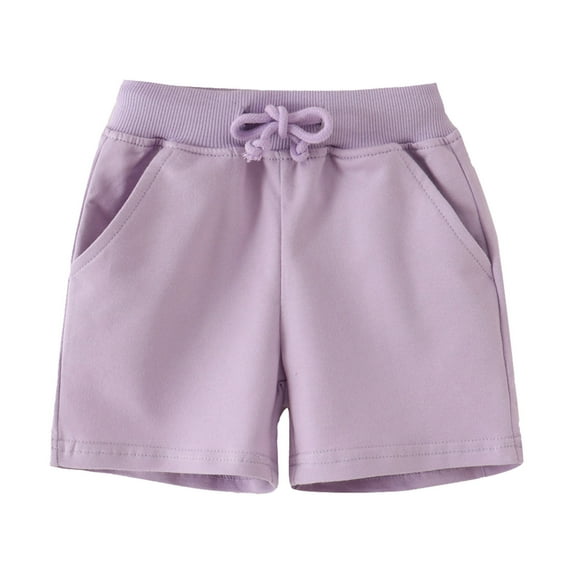 Boys Shorts Size 7 Elastic Waist Solid Color Shorts Drawstring Pocket Shorts Soft Comfortable Cotton Shorts Boy Shorts 1-2 Years