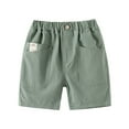 thumbnail image 1 of Boys' Shorts Solid Drawstring Elastic Waist Pull-On Baby Boy Summer 2-3 Years Boy Clothes Boys Fashion, 1 of 5