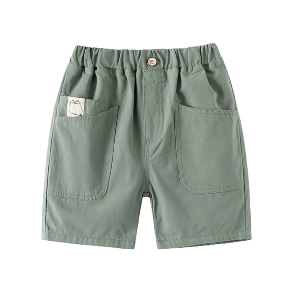 Boys' Shorts Solid Drawstring Elastic Waist Pull-On Baby Boy Summer 2-3 Years Boy Clothes Boys Fashion