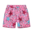 thumbnail image 1 of Boys Shorts Summer Casual Style Floral Print Hawaii Holiday Beach Short Pants Boys Swim Trunks Hot Pink 7 Years-8 Years, 1 of 5
