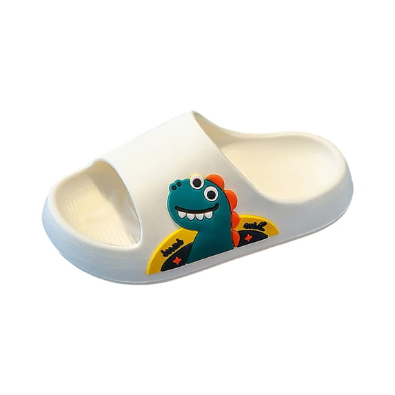 Boys Shower Shoes Size 5 Girl's Twist Front Slip on Slippers Y2k Ruched PU Leather Open Toe Flat Sandals White 6.5 Toddler Boy Sandals Size 7