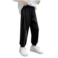 thumbnail image 1 of Boys Size 8 Sweatpants Boys Pants Size 8Fashion Boy's Summer Ice Silk Loose Thin Pants Elastic Summer Thin Sports Pants Mosquito Proof Pants Outerwear Pants, 1 of 5