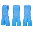 thumbnail image 1 of Boys Sky Blue Sports Set 2-Piece, Sleeveless Athletic Jersey & Elastic Waist Shorts, Youth Team Uniform for Basketball, Quick Dry Polyester,Size 12-13T, 1 of 5
