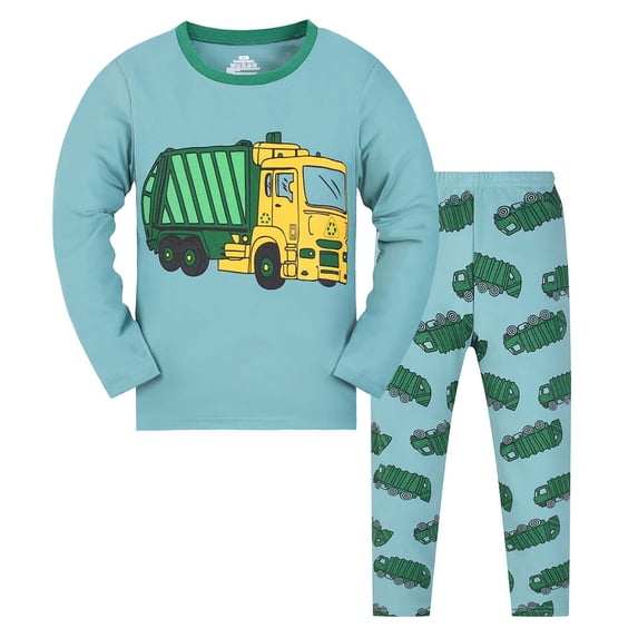 Boys Sleepwear Size 8 Toddler Kids Baby Boys Girls Pajamas Cartoon Cute Print Long Sleeve Top Trousers Outfits Set Party Clothes Pajamas Z0A-Blue, 5Y