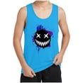 thumbnail image 1 of Boys Sleeveless Shirt - Blue Graphic Tank Top for Kids, Soft Stretchy Streetwear with Graffiti Print for Active Play & Summer, Sizes 8-16,Size 12-13T, 1 of 4