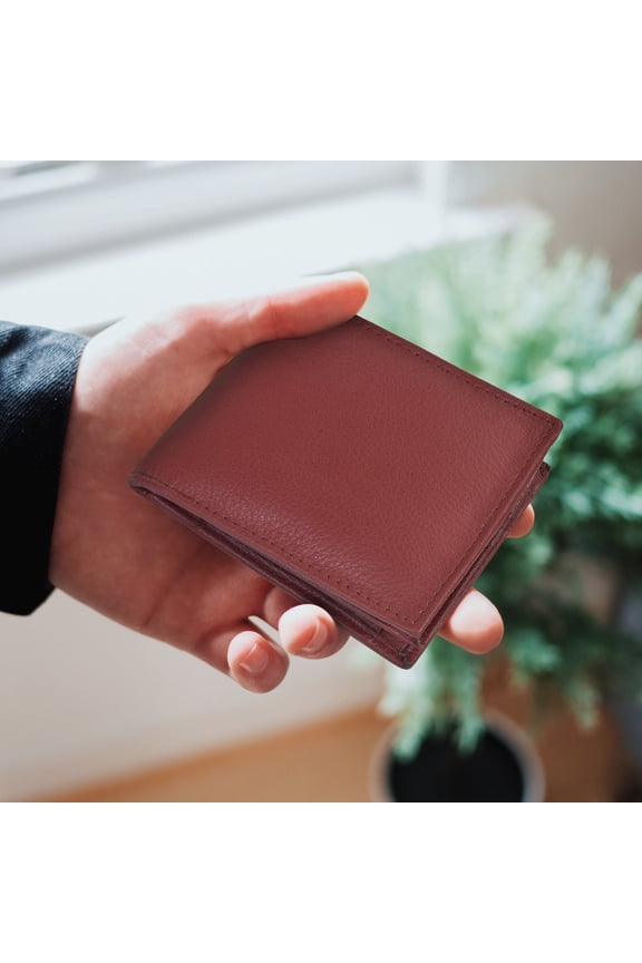 Boys Slim Compact Flap Id and Coin Pocket Bifold Wallet by Leatherboss