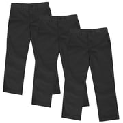 Boys Slim Straight Flat Front School Uniform PantsLittle Boys,Big Boys3-Pack
