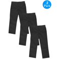 thumbnail image 1 of Boys Slim Straight Flat Front School Uniform Pants(Little Boys,Big Boys)(3-Pack), 1 of 6