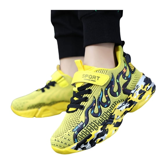 Boys Slip On Sneakers Lightweight Mesh Breathable Sport Athletic Shoes Comfortable Non Slip Running Tennis Shoes
