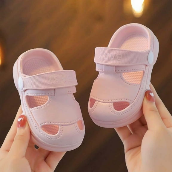 Boys Slippers Clogs For Toddlers And Kids Soft Comfortable Closed Toe Shoes Sandals Outdoor Casual Ons For Daily Wear Pink US SIZE:7.5