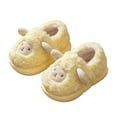 thumbnail image 1 of Boys Slippers Cozy Winter Slippers for Kids Toddler Soft Plush Indoor Slippers Non with Cute Sheep Design Kids Slippers Yellow 33, 1 of 7