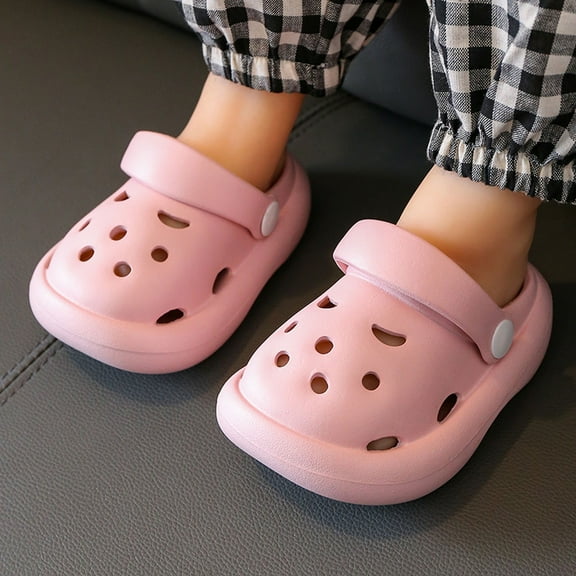 Boys Slippers For Kids Soft Sole Lightweight Slides For Daily Toddler Children Casual Boys Slippers Pink 15CM