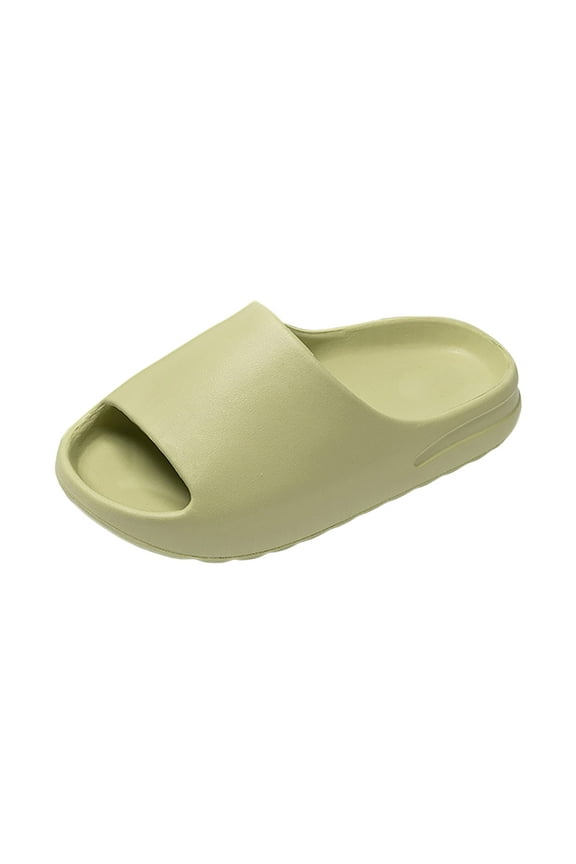 Boys Slippers Size 13-1 Cloud Leather Slides For Kids - Natural Cork Footbed Summer Sandals Beach Slide Sandals for Girls & Boys - Non-Slip Boys & Girls Sandals