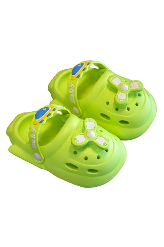 Boys Slippers Slide Sandals Kids Shoes Summer Footwear Airplane Pattern Soft Sole Breathable Style For Toddler Daily Wear ,5-6 Years