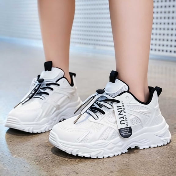 Boys Sneakers,Boys Sneakers Breathable Thick Sole Lace Up Stylish Comfortable Boys Sneakers For Athletic Activities,Boys Shoes,14 Black,4-4.5 Years