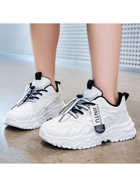 Boys Sneakers,Boys Sneakers Breathable Thick Sole Lace Up Stylish Comfortable Boys Sneakers For Athletic Activities,Boys Shoes,14 Black,9.5-10 Years