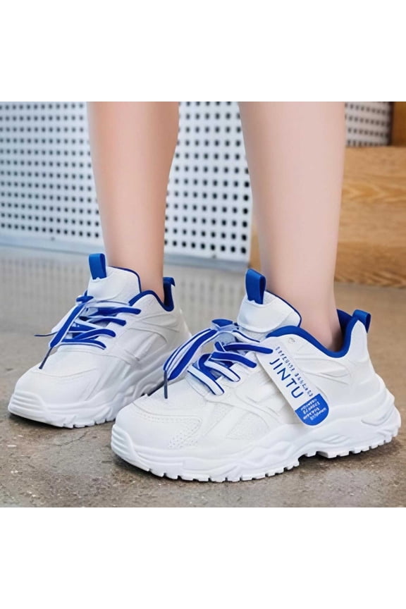 Boys Sneakers,Boys Sneakers Breathable Thick Sole Lace Up Stylish Comfortable Boys Sneakers For Athletic Activities,Boys Shoes,14 Blue,10.5-11 Years