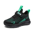 thumbnail image 1 of Boys Sneakers Children's Running Shoes Boys Sneakers Double Mesh Breathable White Everyday Casual Athletic Footwear Boys Sneakers for Spring Autumn Playground Park Boys Shoes,Color:05 Black, Size:28, 1 of 8