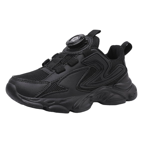 Boys Sneakers Kids Running Shoes Girls Mesh Fitness Shoe Indoor Training Sneaker Lightweight Outdoor Sports Shoes for Little Kid/Big Kid,Black