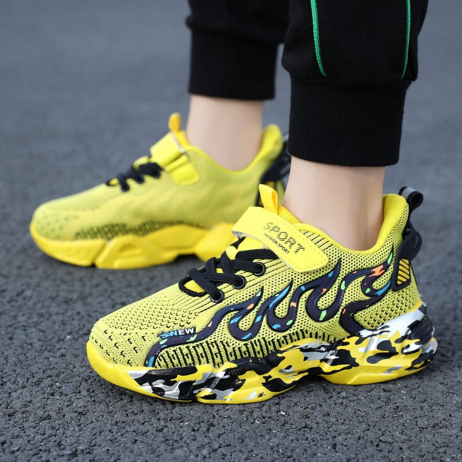 Yellow sale sneakers boys