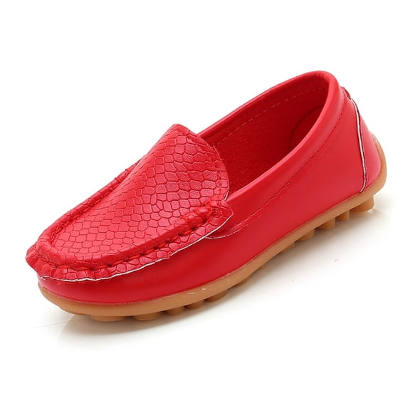 Boys Sneakers Soft Rubber Sole Slip On Loafers Candy Color Casual Boat Shoes For Toddlers ,10.5-11 Years