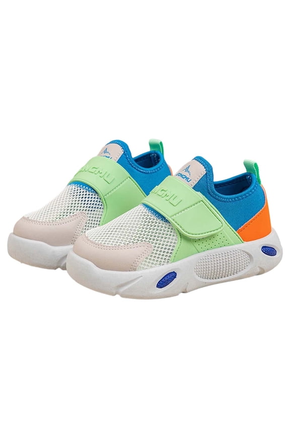 Boys Sneakers Summer Breathable Mesh Sneakers for Kids Toddler Ultra Lightweight Mesh Athletic Shoes Kid Shoes Green 28