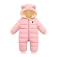 thumbnail image 1 of Boys Snow Wear Puffer jackets Padded Jacket Girls Outwear Boys Coat Warm Snowsuit Hooded Jumpsuit Romper Baby Boys Coat&jacket 6 Months-12 Months, 1 of 8