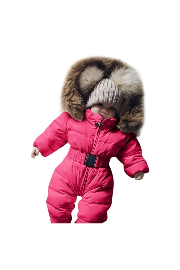 Boys Snow Wear Puffer jackets Winter Baby Boy Girl Romper Jacket Hooded Jumpsuit Warm Thick Coat Outfit 24 Months