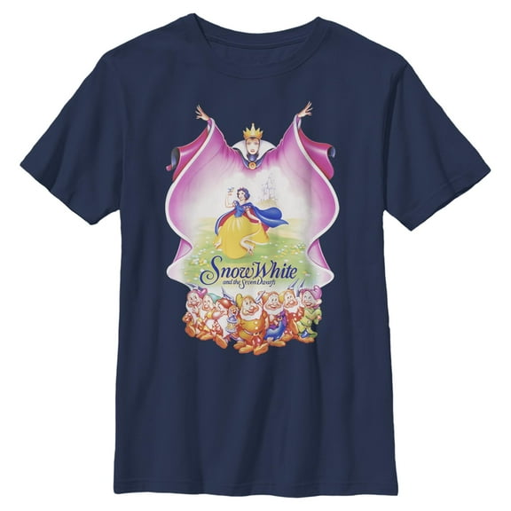 Boys Snow White and the Seven Dwarfs Classic Evil Queen Movie Poster T Shirt
