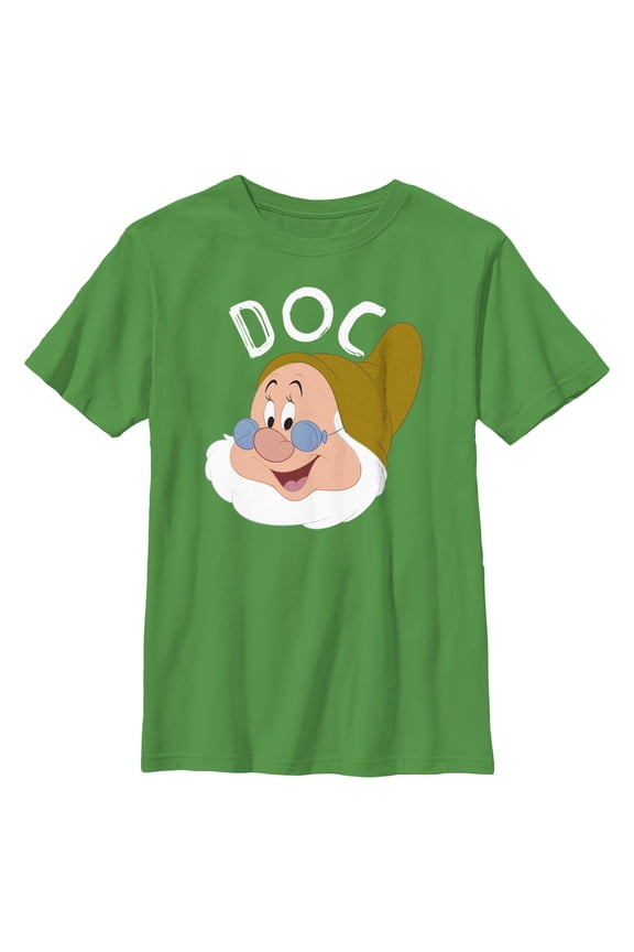 Boys Snow White and the Seven Dwarfs Doc Big Face T Shirt