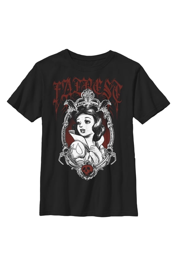 Boys Snow White and the Seven Dwarfs Fairest Goth T Shirt
