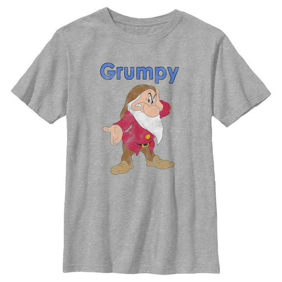 Boys Snow White and the Seven Dwarfs Grumpy Distressed Portrait T Shirt