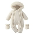 thumbnail image 1 of Boys Snow Winter Jumpsuit With Hood Collar Warm Romper 0 24 Months, 1 of 3