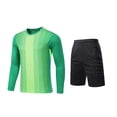 thumbnail image 1 of Boys Soccer Goalie Jersey Padded Uniform Kit - Goalkeeper Jersey, Shorts, Kids Football Padded Shirt Kids Green-A, 1 of 6