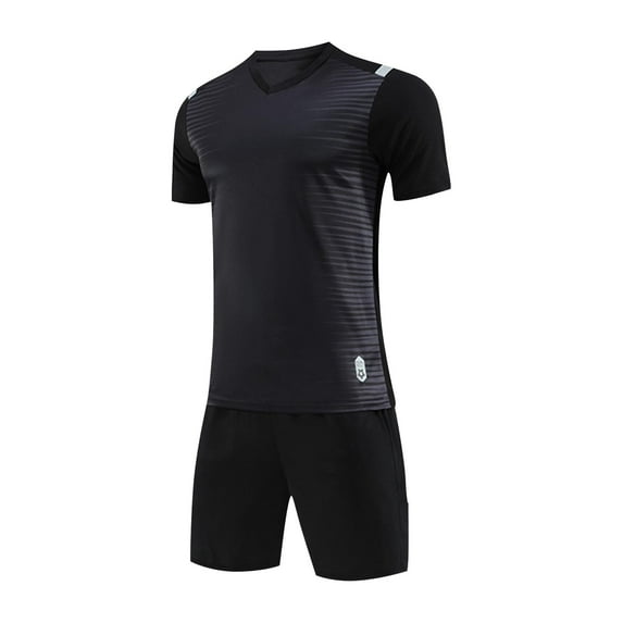 Boys Soccer Outfits Casual Crewneck Short Sleeve Athletic T-Shirt and Shorts Kids Training Tracksuit Clothes