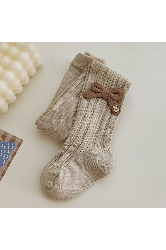 Boys Socks Crew Girl's Tights Winter Elastic Warm Pantyhose Children's Bottom Socks and Pant (1-12 Years Old) Toes Home No Show Socks Girls Khaki XS