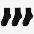 thumbnail image 1 of Boys Socks Crew Kids Mid-Tube Socks 5 Pairs Boys Girls Soft Cotton Crew Ankle Socks Seamless Toe Dress Casual Sports Socks Toes Home No Show Socks Girls Black 6Y, 1 of 3