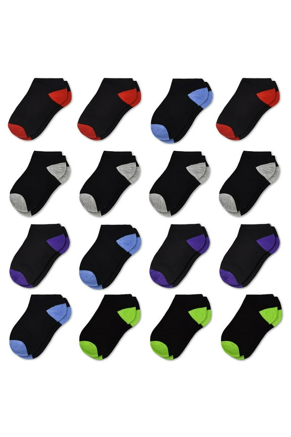 Boys Socks Kids Ankle Socks 16 Pairs Toddler Comfortable Breathable Socks for 2-14 Years Children