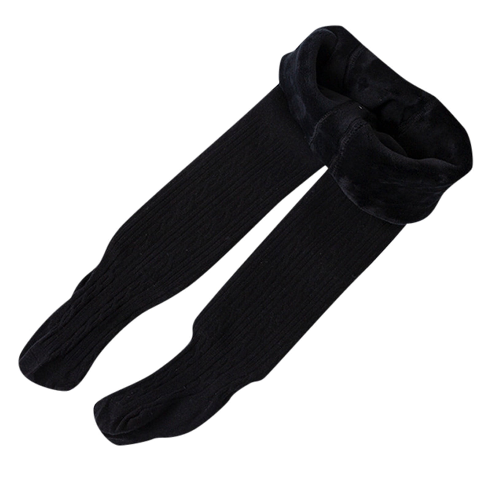 Boys Socks Kids Lined Cable Knit Tights Cotton Footed Leggings Pantyhose Stocking Pants Black 0 Months-6 Months