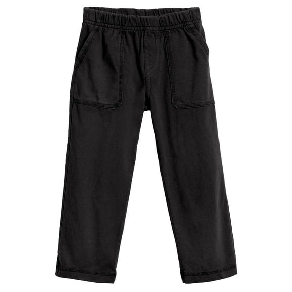 Boys Soft Cotton 3-Pocket Jersey Pants - UPF 50+ | Black