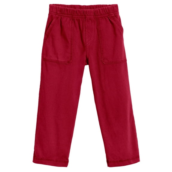 Boys Soft Cotton 3-Pocket Jersey Pants - UPF 50+ | Red