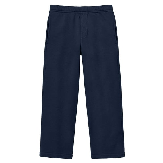 Boys Soft Cotton Fleece Straight Leg Pocket Pant | Dark Navy